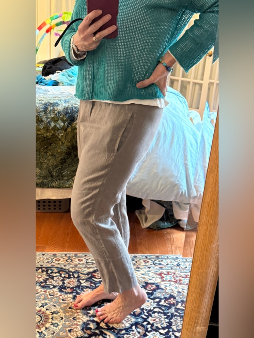 NWT Tan Cropped & classy Luna Luz Ankle Pants